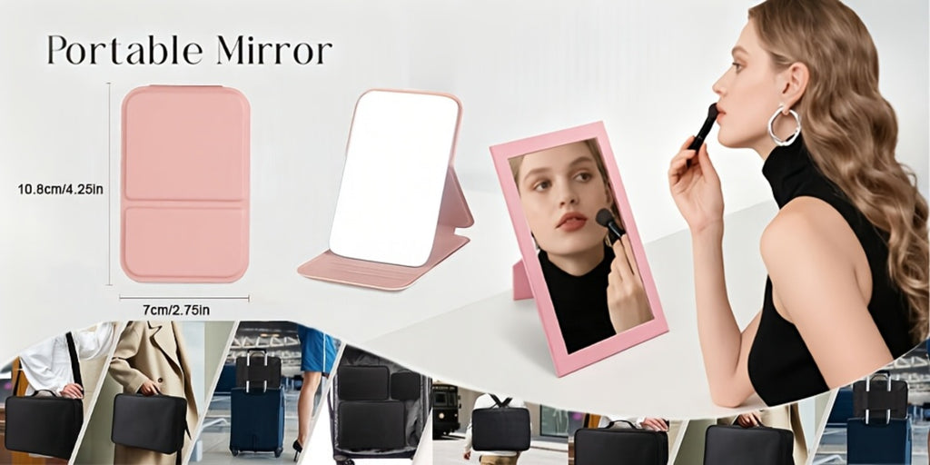 Makeup Case, Professional Train Case Large Makeup Bag, Travel Cosmetic Organizer Brush Holder Makeup Artist Storage Box, for Cosmetics Makeup Brushes Toiletry Jewelry Digital Accessories, 15.8 Inches, with Adjustable Dividers and Shoulder Strap