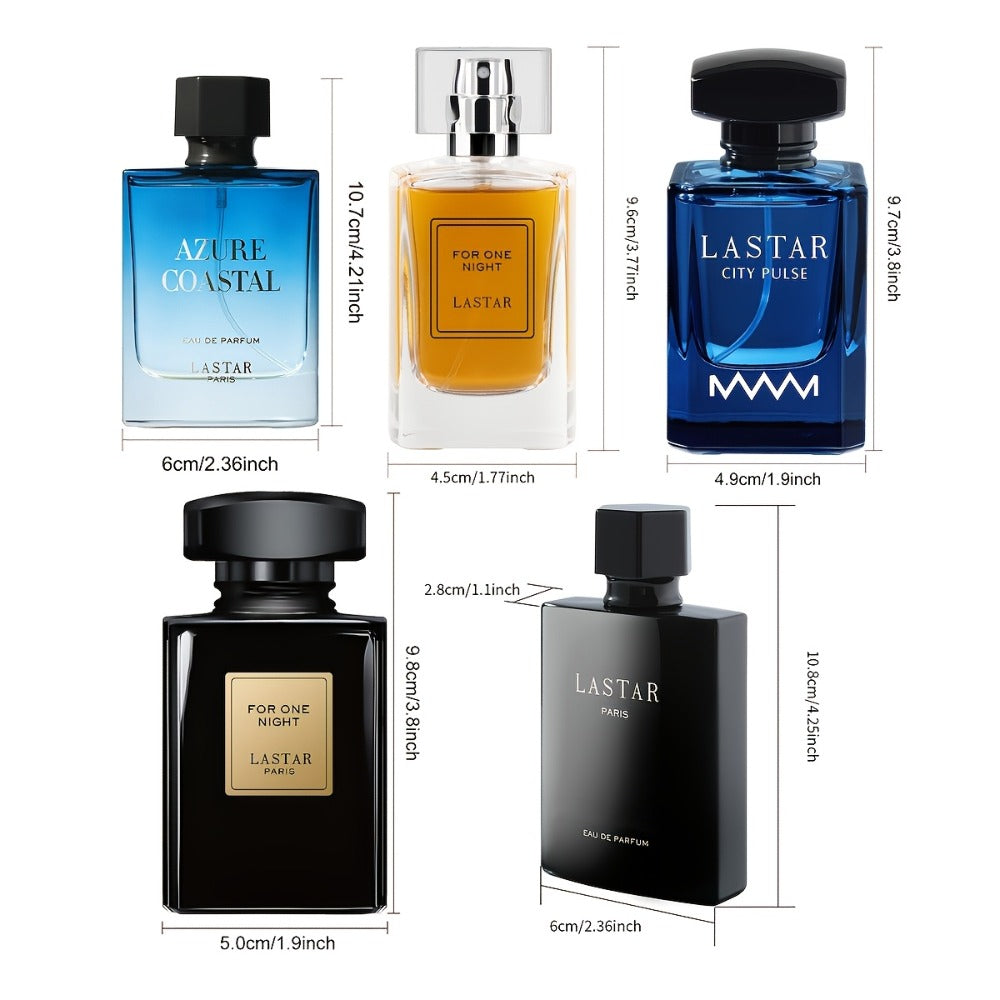 Arabian Pheromone Cologne for Men - 5 Scents Eau de Parfum Long Lasting EDP Oriental Woody Aquatic Floral Fragrance Gift for Dates Anniversaries 1.86oz