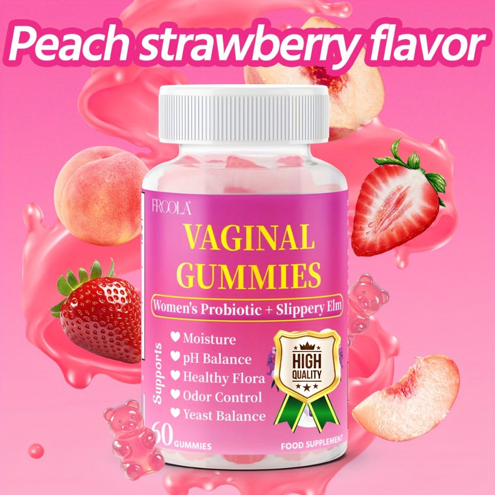 [Feminine Private Care Gummies] - Natural Hydration, Comfort, Elasticity, And Balance - 30 Servings with Kacip Fatimah, Fenugreek, Slippery Elm Bark, Manjakani, And Maca Root, V-Positiv Probiotic Blend