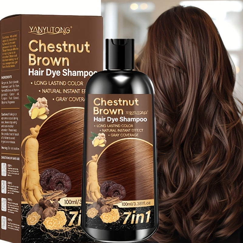 Introducing The Latest Enhanced 7-In-1 Hair Dye Shampoo with Triple Color Options, Infused with Ginger Oil, Biotin, Rosemary Oil, Castor Oil, And Additional Ingredients. It Is Mild on The Scalp And Effectively Conceals Gray Hair. Offered in Shades O