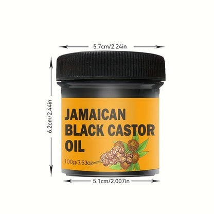 Black Castor Oil for Hair Growth & Scalp Treatment Pure Cold Pressed 100g Hydrating Nourishing Strengthening Thickening Moisturizing Shine-Boosting Hair Care Oil for All Hair Types