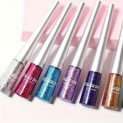 Glitter Liquid Eyeliner Set 16 Colors Sparkling Eye Liner Kit Waterproof Long Lasting Party Stage Festival Makeup Beauty Tool