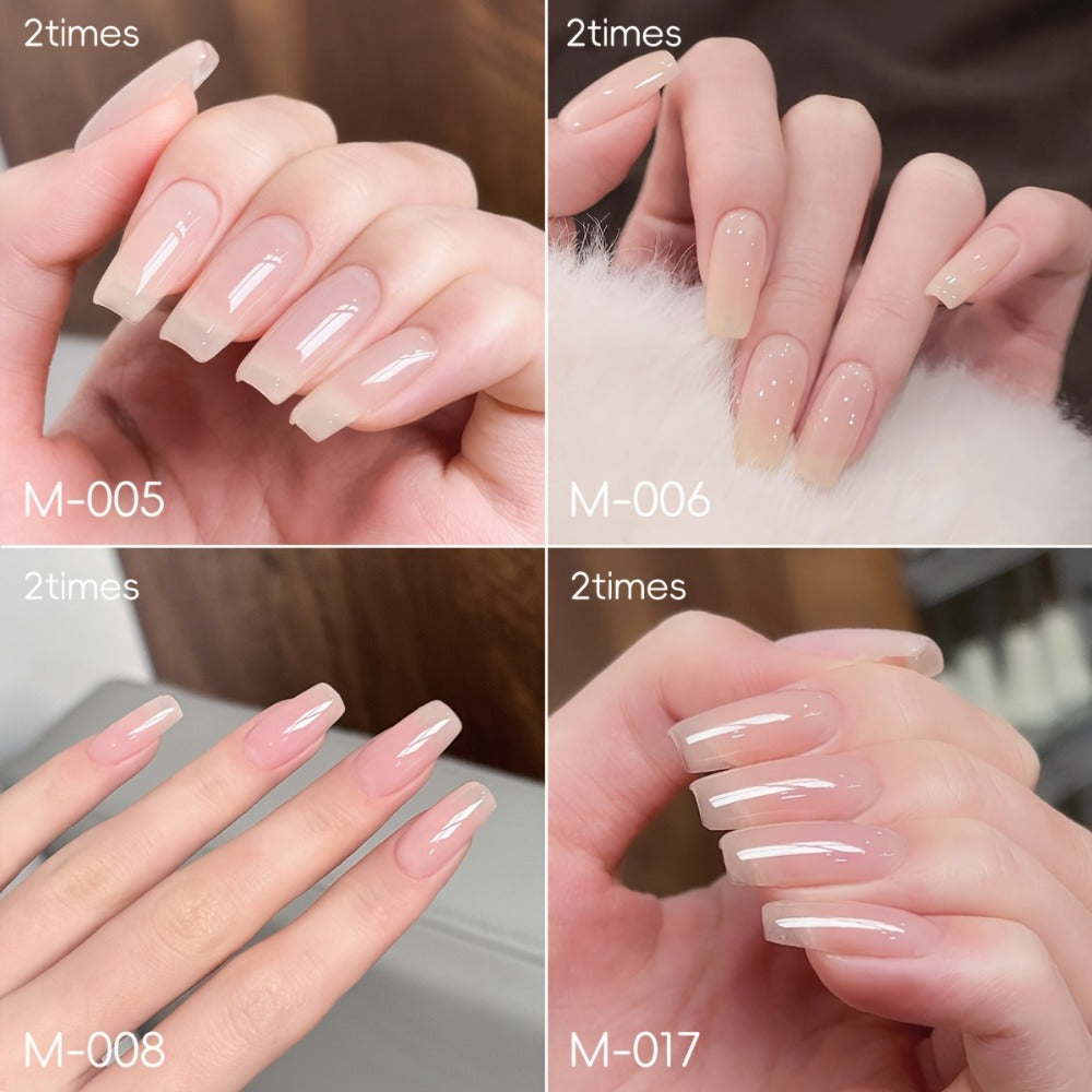 XEIJAYI Frame Bottle Nude Color 4pcs/set---Nail Gel New Arrival Nude Color Pink Nail Polish Gel 4pcs Set LED Gel High Saturation Long Lasting Firmness Does Not Damage Nails Home Salon Nail Salon Essential Salon Gel