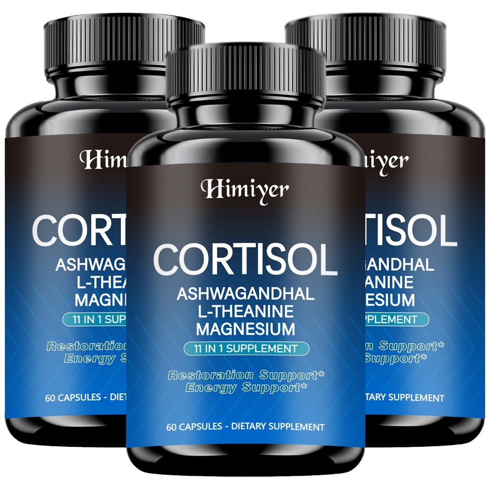 60 Capsules - 11-in-1 Hormone Balancing Stress Management Supplement - CORTISOL - Balances Cortisol And Energy, Restful Sleep And Mood Boost, with Rhodiola Rosea, Ashwagandha, Theanine And Magnesium