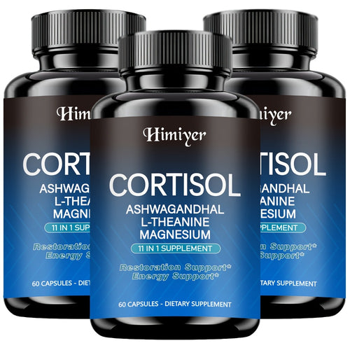Cortisol Balance Supplement 60 Capsules 11-in-1 Hormone Balancing Stress Relief with Ashwagandha Rhodiola Rosea Theanine Magnesium for Women