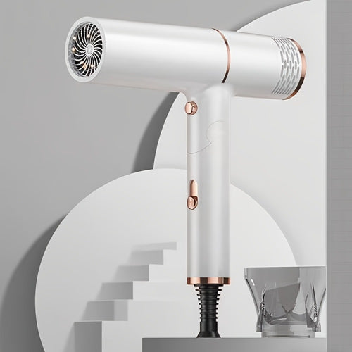 Professional Hair Dryer with Foldable Handle — Bristle Motor, Hot & Cold Air, Concentrator Nozzle & Stand Included, Quick Dry for All Hair Types