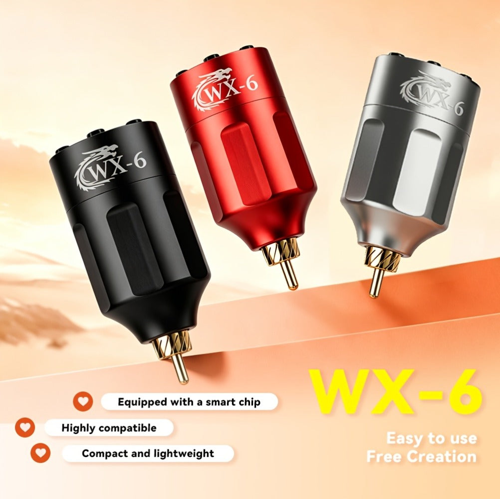 Tattoo Battery Wireless Power Supply, Portable Rechargeable Coreless Motor for Tattoo Pen, with LED Digital Display, RCA/DC Connector, Rotary Tattoo Machine Makeup Equipment