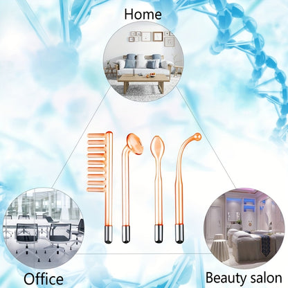 High Frequency Facial Massager 4-in-1 Skin Care Stick Portable Home Use Anti-Aging Acne Treatment Skin Tightening Rejuvenation Beauty Device for Women