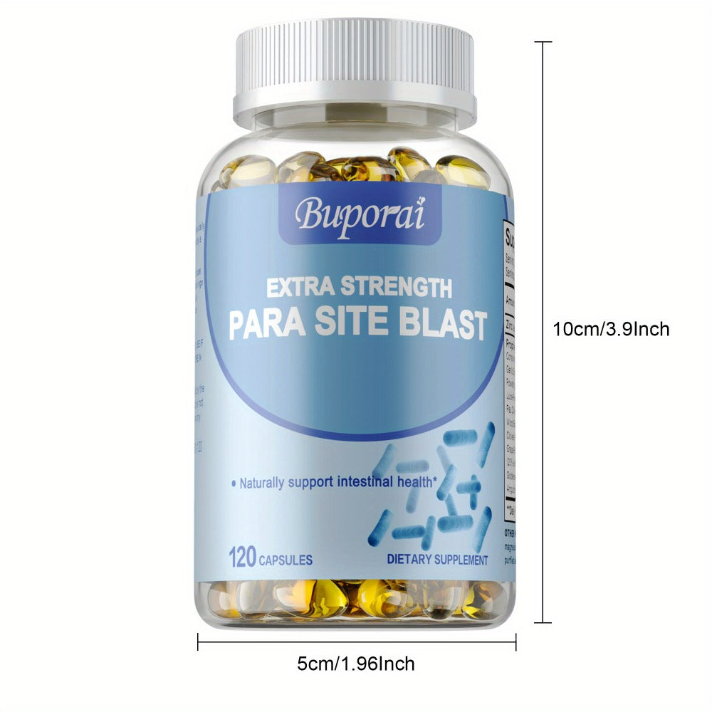 Para Site Blast - with Cranberry, Garlic, Black Walnut Hull, Wormwood, Supports Digestive, Liver & Gut, Gut Health Intestine Supplement, Premium Formula - 120pcs