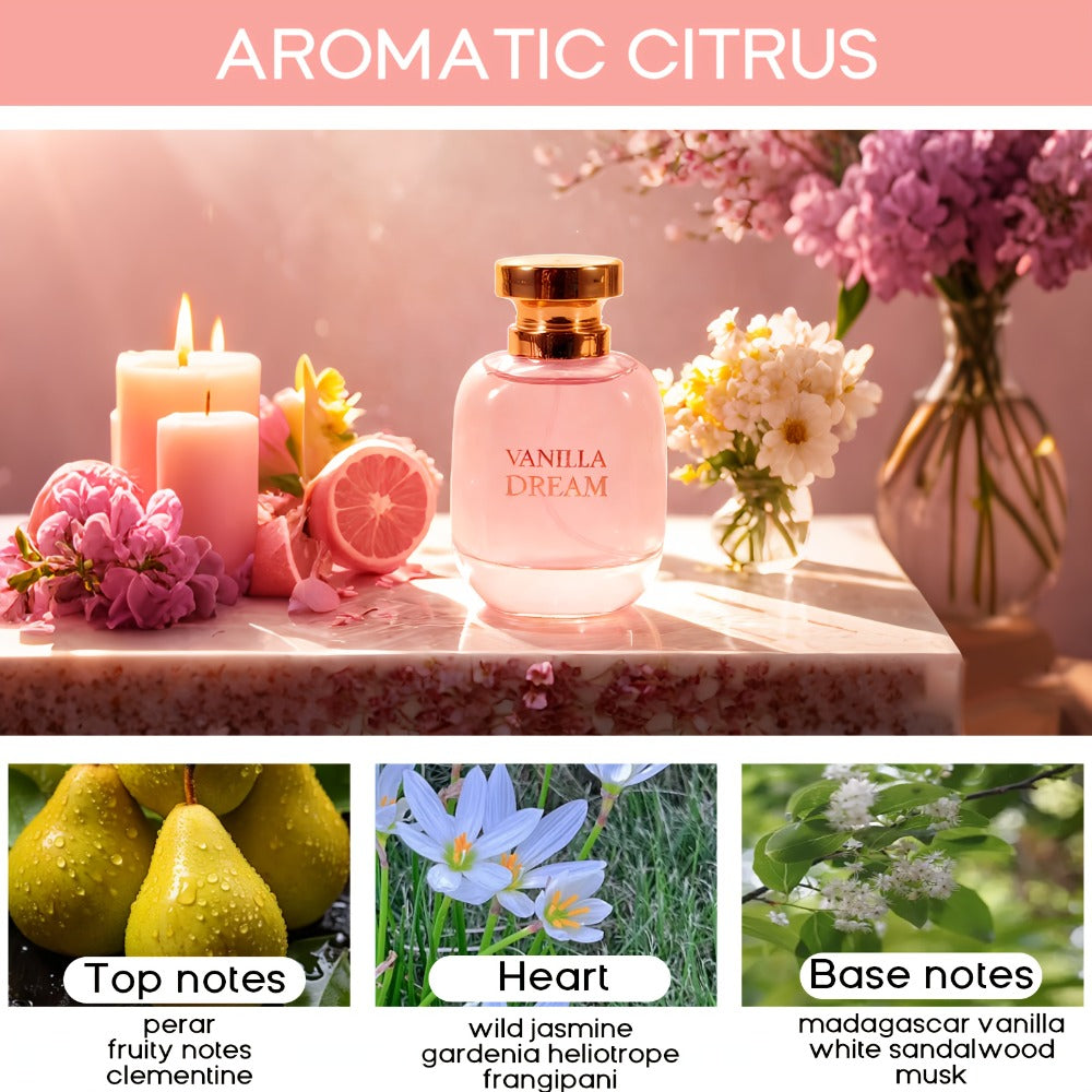 1PACK/3.38oz Women'S Perfume Fruity Floral Scent With Pear Clementine Jasmine And Vanilla Sandalwood, Elegant Daily Fragrance For Dating, Office & Social Events, Feminine Perfume Gift