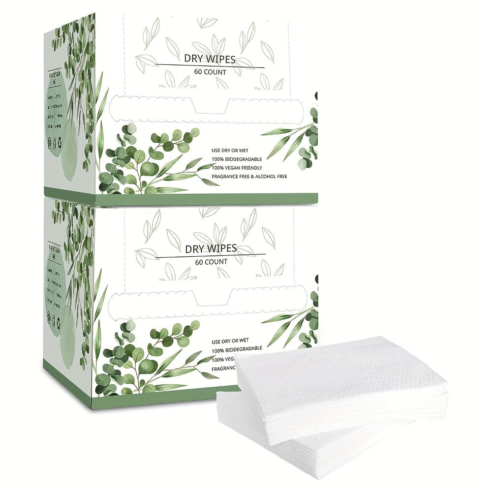 1/2/4pcs Disposable Face Towels Extra Thick Soft Cleansing Face Towels For Sensitive Skin, Makeup Remover, Cleansing, Care, Travel 10×12 Inch 60pcs/box