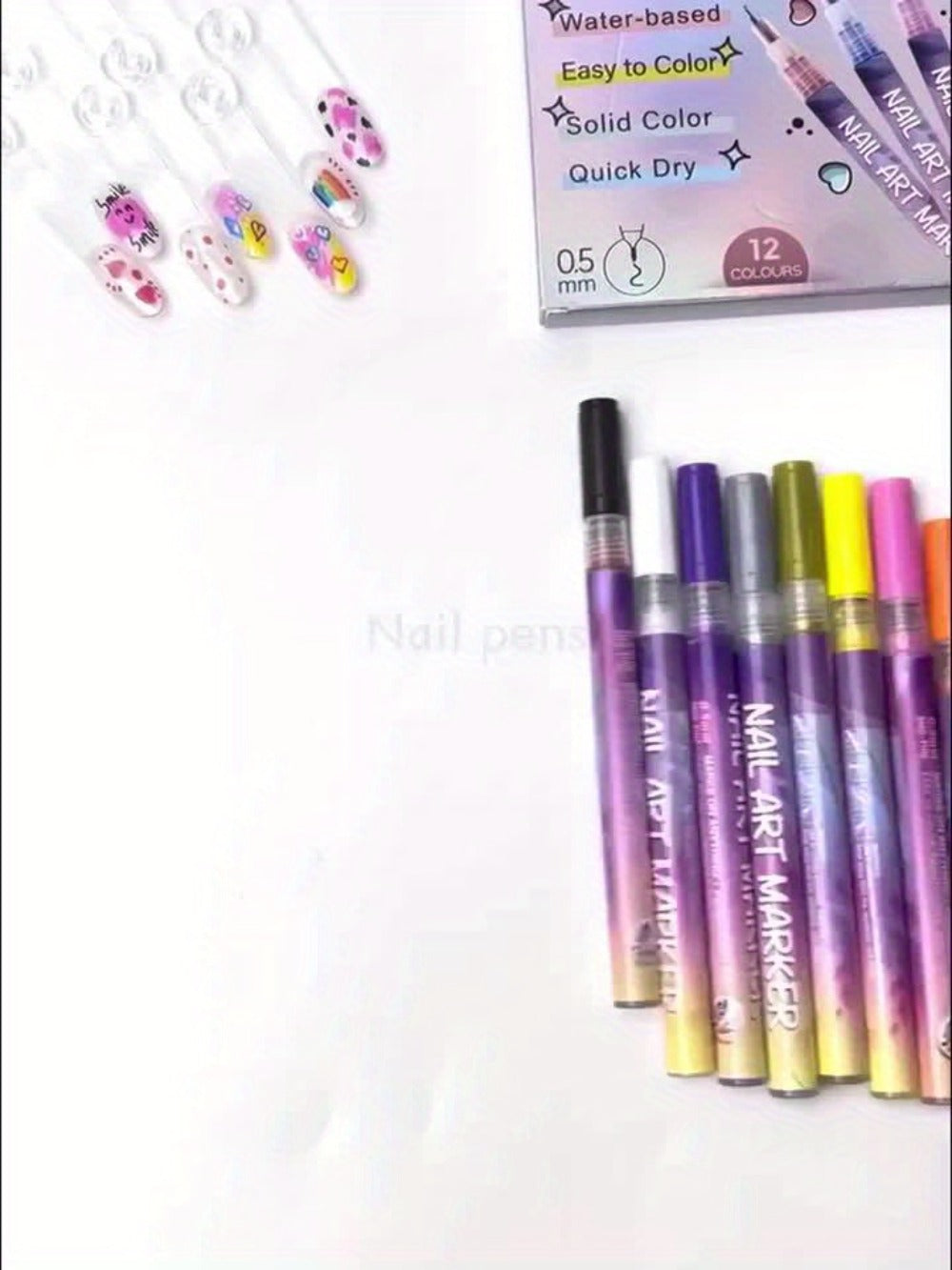 1Set 24-Color Nail Art Pens, Nail Art Pen, 3D Doodle Nail Art Pen, Nail Art Pen Set, Quick Drying, Suitable for Home And Salon, Details And Design