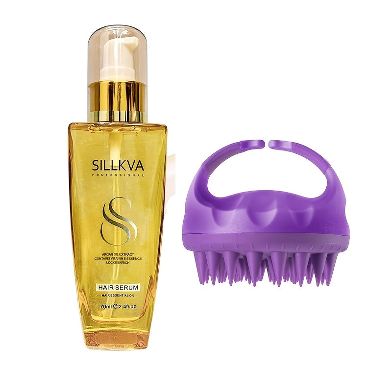 Moroccan Argan Oil, 2.4oz - Moisturizing, Smoothing for Frizzy, Dry, Damaged, Dull Hair, Adds Shine, Suitable for Skin & Body- Ideal Gift for Girlfriend, Mother's Day Gift