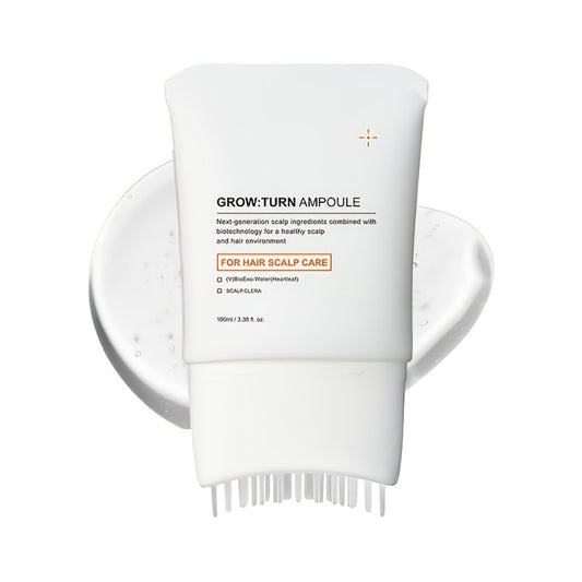 Hair Care Essence Liquid, Containing Heart Leaf Exocrine Complex, Built-in Accurate Scalp Massage Brush, No Spice Formula, Specially Designed for Dry, Itchy and Sensitive Scalp, Makes Fine Hair More Plump, Light and Fast Absorption, Dry and Wet Dual