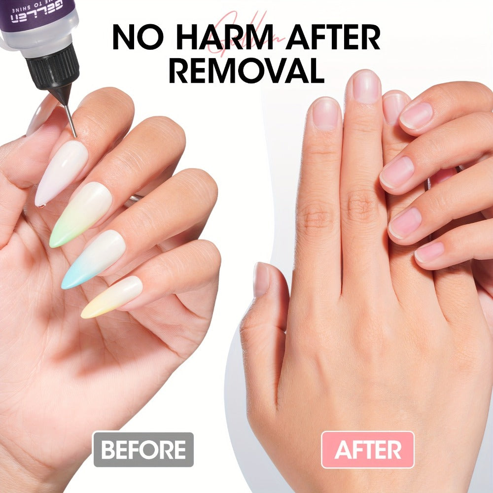 Gellen 0.68oz Pinpoint Nail Glue Remover for Press On, Multi-Functional Remover for Nails Tips, Gentle Glue Remover for Gel X Nails, Non-Acetone Nail Polish Remover
