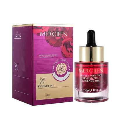 Rose Essential Oil — Plant-Based Squalane & Avocado Oil Hypoallergenic Moisturizing Face & Body Oil for Dry Skin | Natural Hydrating Skincare for All Skin Types | MERCILEN