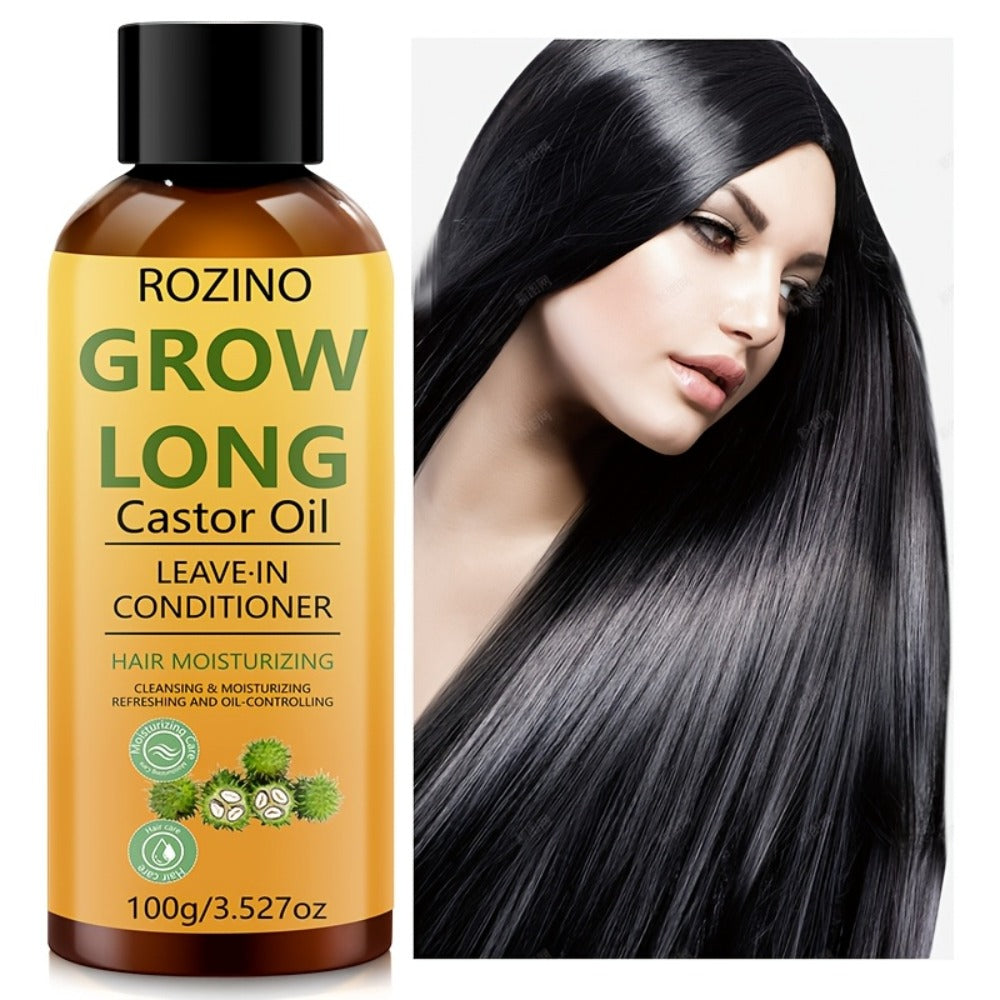 Castor Oil Hair Conditioner 100ml - Deep Repair Thickening Scalp Treatment for Dry Damaged Thinning Hair - Strengthens Roots Removes Dandruff Controls Oil & Prevents Hair Loss for All Hair Types