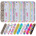 150pcs Disposable  Nail Files Bulk Double Sided Emery  Nail Files Colorful Nail Files for Home Salon Use (Floral Style)