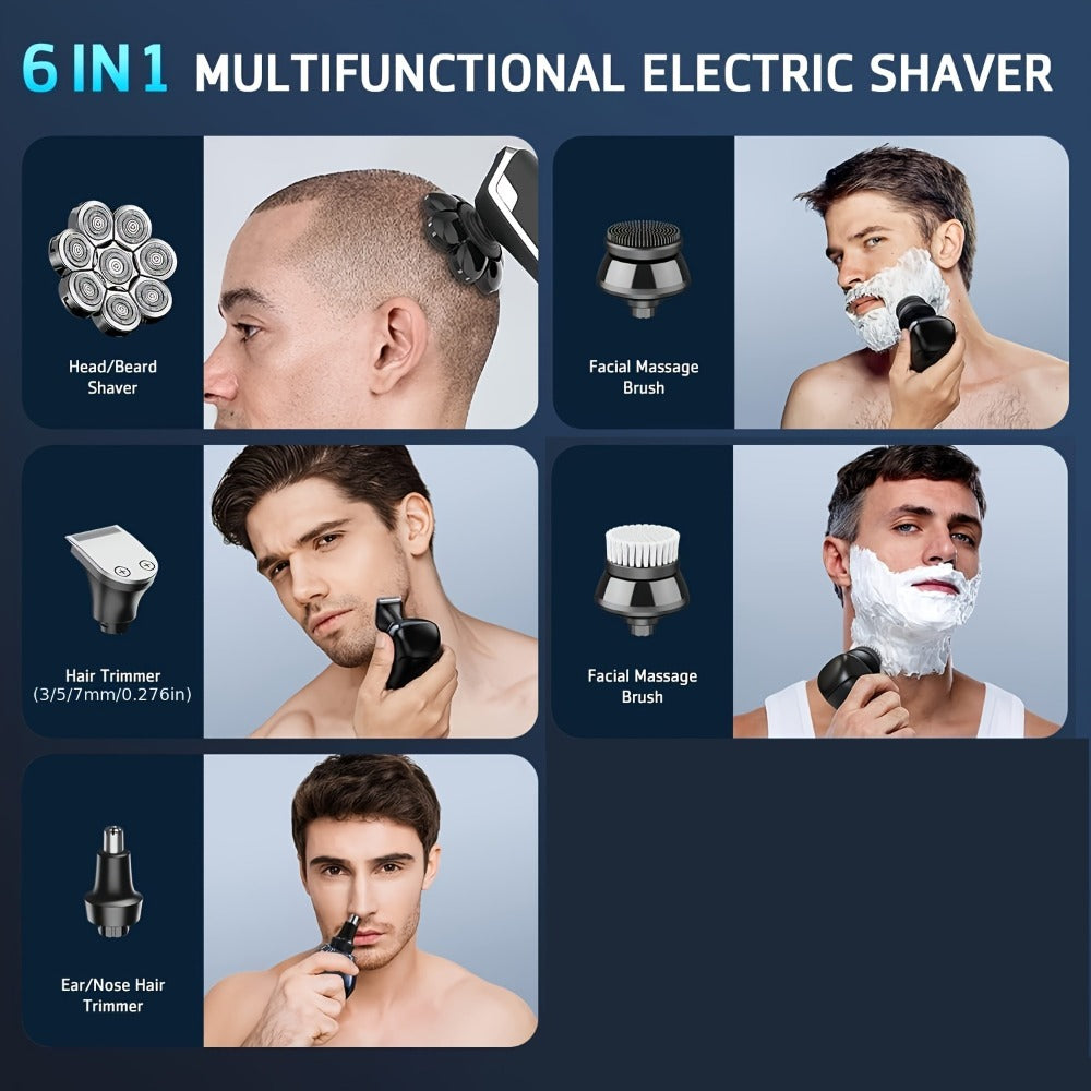 5-In-1 Head Shaver for Bald Men Electric Razor with Beard Grooming Kit, 8D Upgraded Technology for Smooth Shaving Experience Ideal for Bald Head Care And Grooming, Christmas Gifts, Anniversary Gifts, Holiday Gifts, Valentine'S Day Gift