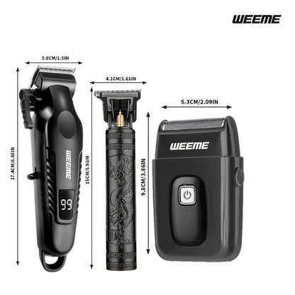 Men's Grooming Kit 3-in-1 Hair Clipper Trimmer Shaver Set USB Rechargeable Cordless Electric Hair Cutting Kit for Men Home Barber Gift for Boyfriend Father