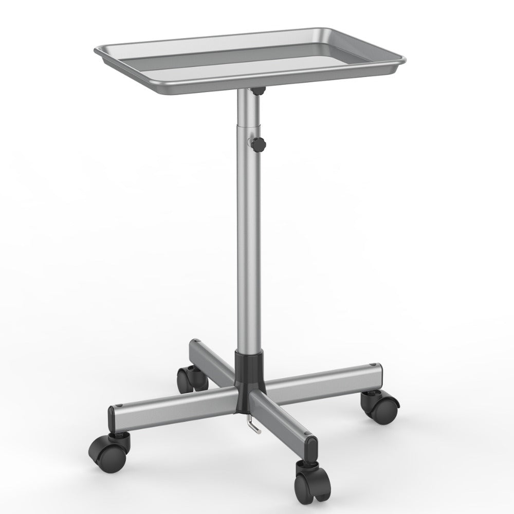 30'' - 42'' Height Adjustable Premium Salon Tray on Wheels, Salon Rolling Tray Trolley