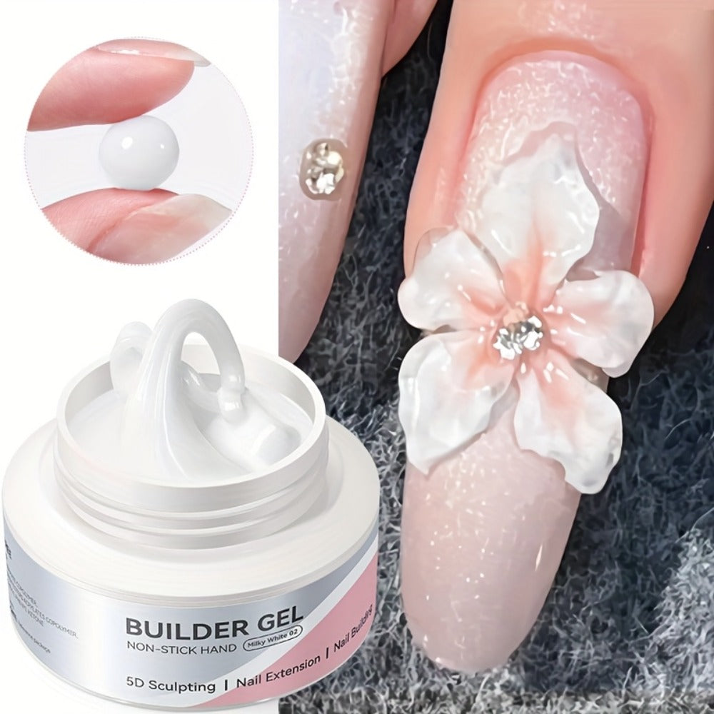 BORN PRETTY 60G Sculpting Gel No-Sticky Quick Extension Nail Gel Polish Clear Milky White 3D Carving Molding Glue Soak Off Construction Gel Vernis
