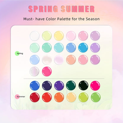 Gel Nail Polish Set 8 Colors Rhapsody Series - Pastel Soak-Off UV LED Nail Art Polish Kit for All Seasons, Soft Muted Tones Starter Set for Home Manicure, Gift for Women & Nail Art Lovers