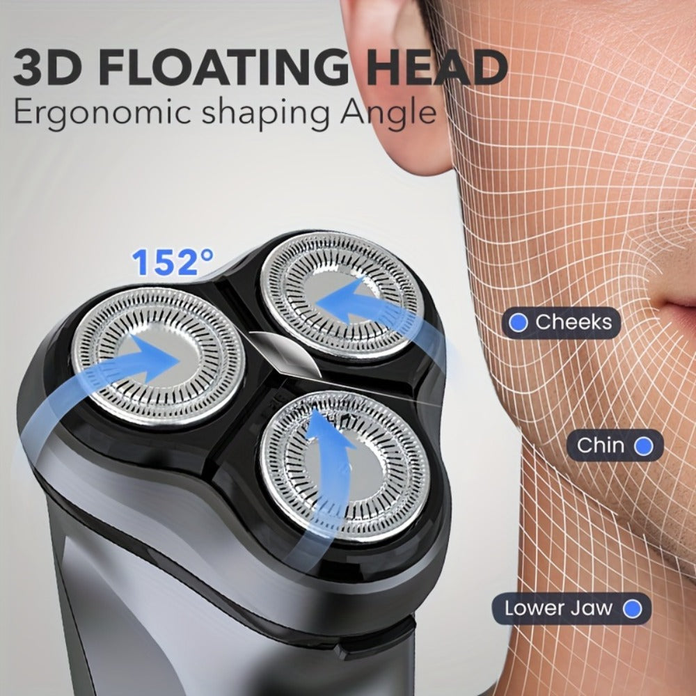 Sejoy Electric Razor for Men, Mens Electric Shavers, Rechargeable Electric Razor Shaving Machines, with Pop-up Trimmer, 1 Hour Fast Charging, 3D Floating Head, LCD Power Indicator.