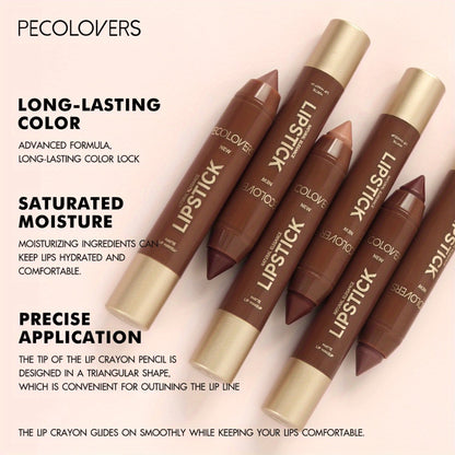 Matte Lip Liner Set 6 Pcs – Long Lasting Smooth Contouring Non-Smearing Lip Pencil, Various Shades to Outline & Fill Lips, Precise Definition for All Skin Tones
