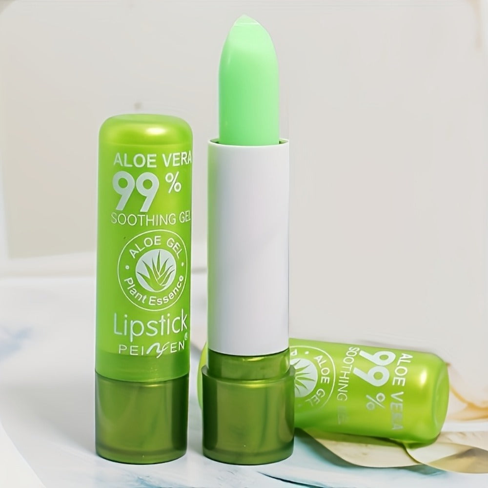 Color Changing Lipstick Aloe & Squalane - Green to Pink Magic Tint, Moisturizing Long-Lasting Lip Balm Set, Perfect Gift for Mother's Day & Valentine's Day
