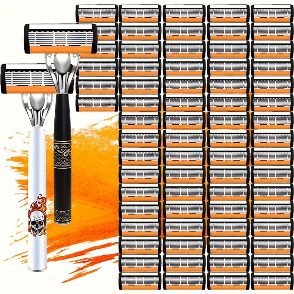 The Traditional Razor for Men Boasts a Comfortable Grip, Sharp And Long-Lasting Stainless Steel Blades, an Enhanced Shaving Experience, And a Remarkably Smooth And -Free Shave. It Is an Essential Grooming for Men