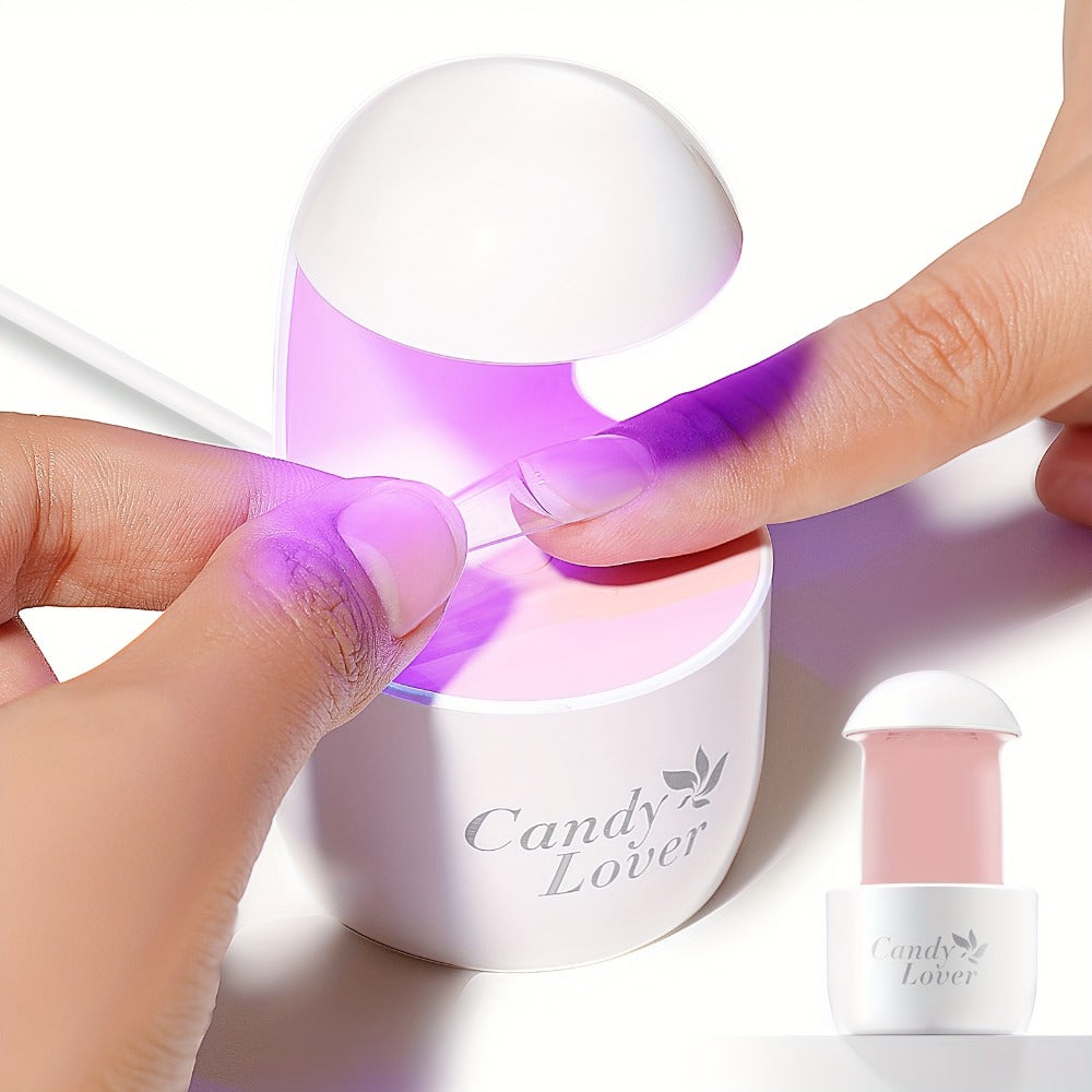 Candy Lover Mini Light for Gel Nails, Small Nail Lamp for Easy And Fast Extension System, Portable Manicure LED Light for Gel Nail Polish DIY Nail Art