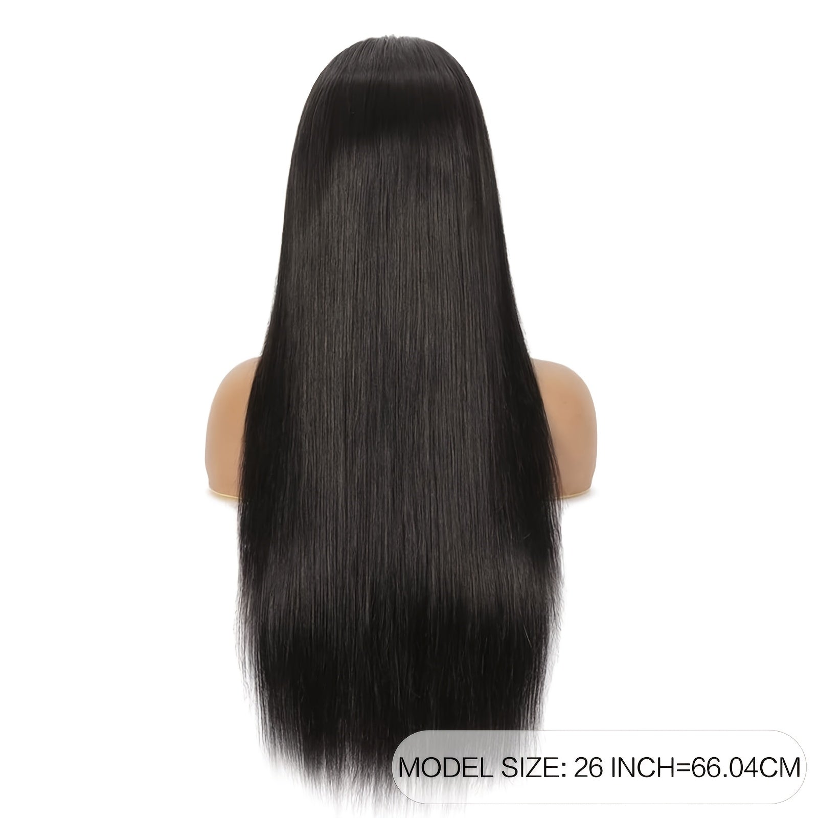 Long Straight Hair Wigs Black Heat Resistant Fiber Hair Full Machine Wig With Bangs Cosplay Party Wig For Fashion Women Cosplay Wig For Halloween Family Wig Party Hair Wigs
