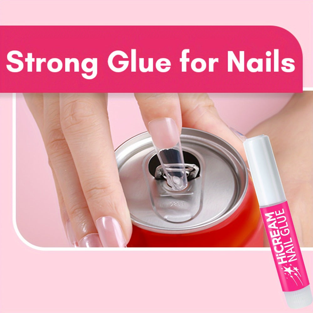 Complete Nail Glue Set - Water-Resistant, Unscented Liquid Adhesive for Press On Nails with 2pcs 0.24oz Brush On Nail Glue & 12pcs 0.07oz Bottles - Perfect for Nail Art And DIY Nail Enhancement (14pcs/28pcs)