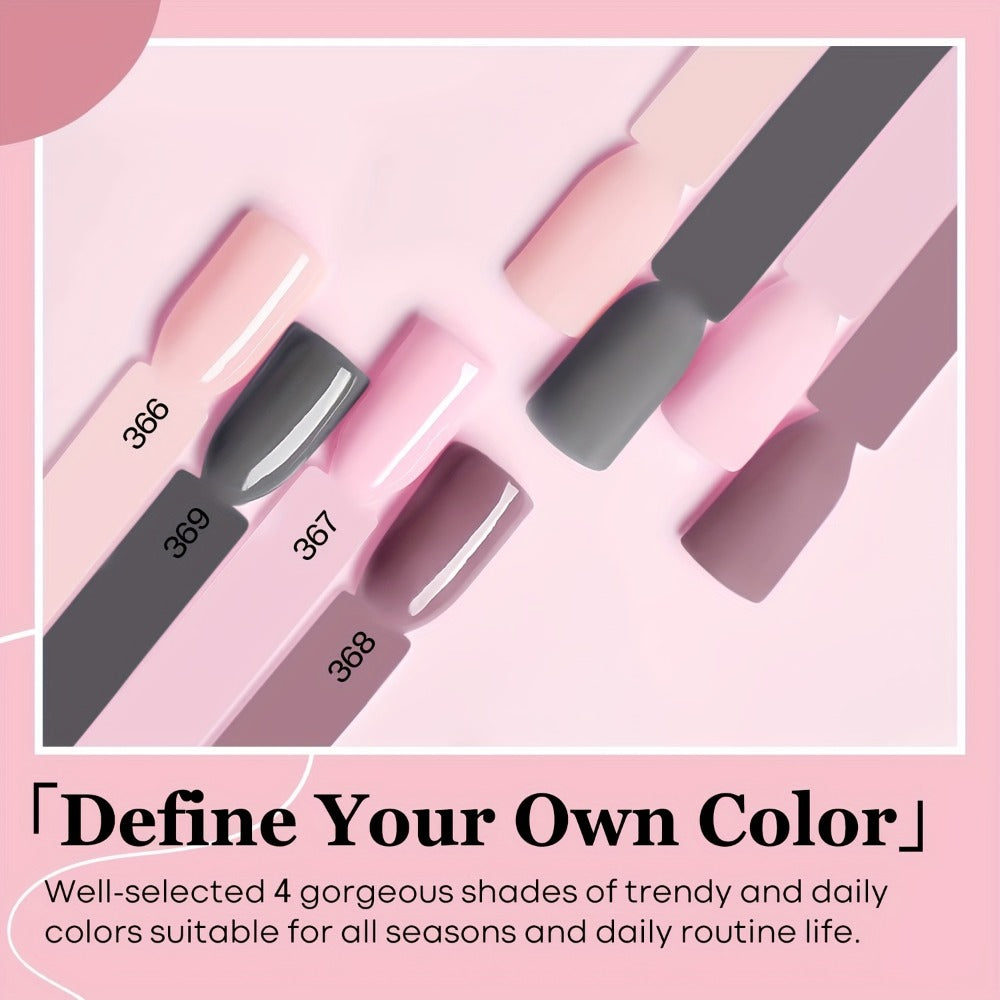 11pcs Dip Powder Nails Kit Starter – Perfect for French Manicures & Salons – 4 Colors, Base & Top Coat, And Nail Tools!