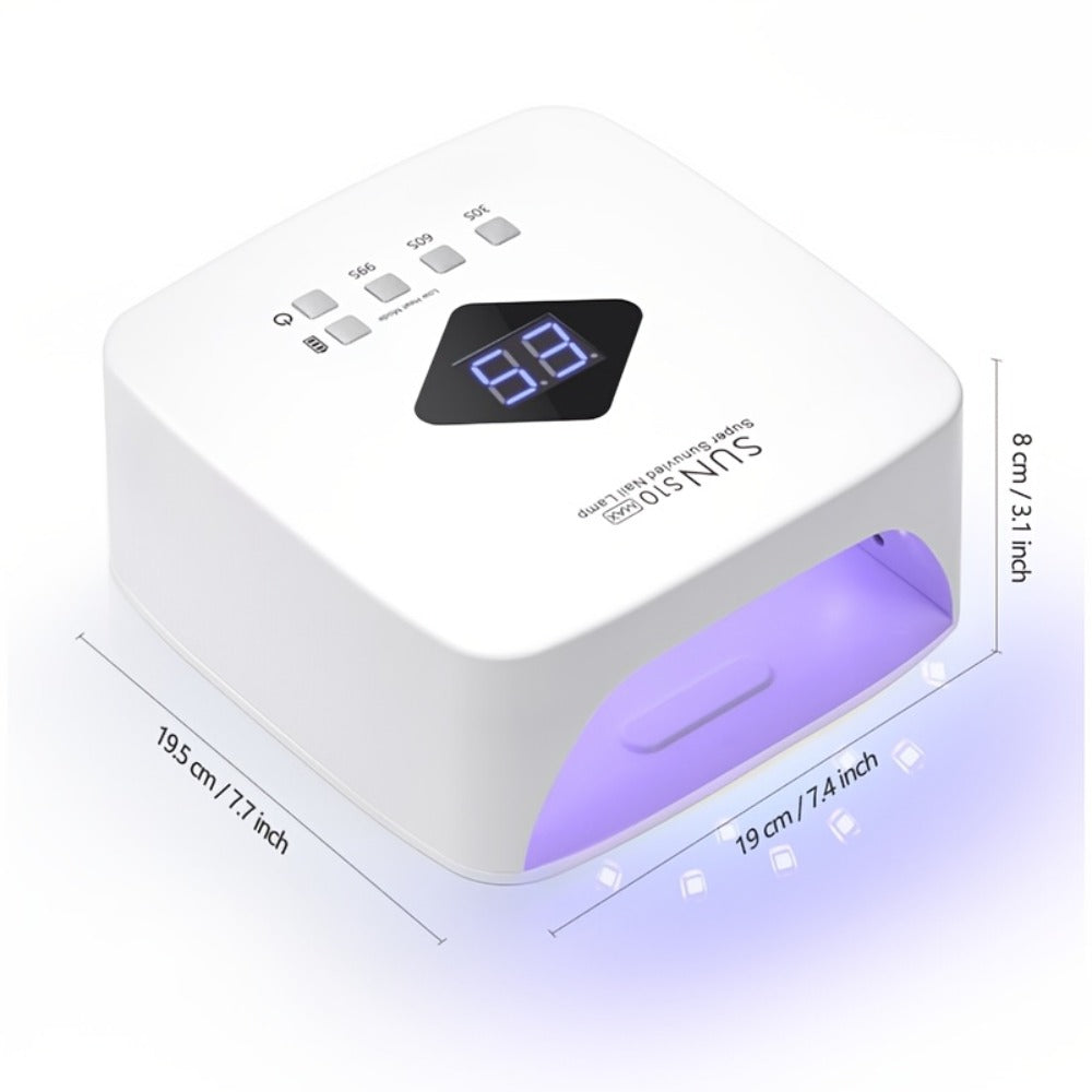 Cordless Rechargeable LED Nail Lamp Light for Gel Nails Nail Dryer with 3 Timer Setting Display Auto Sensor Nail Lamp for Salon & Home