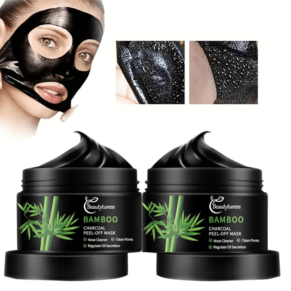 Bamboo Charcoal Clay Face Mask Deep Cleansing Pore Minimizing Oil Control Blackhead Remover Hypoallergenic Skin Care for Men Women All Skin Types