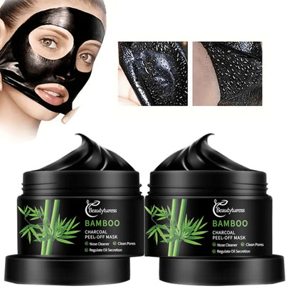 Bamboo Charcoal Clay Face Mask Deep Cleansing Pore Minimizing Oil Control Blackhead Remover Hypoallergenic Skin Care for Men Women All Skin Types