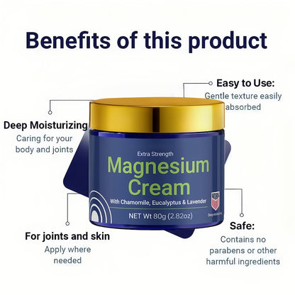 Magnesium Body Lotion Advanced Moisturizing Cream Deep Hydration Fast Absorbing Skin Friendly Formula for Dry Skin Office Workers Athletes Elderly Daily Body Skin Care 2pcs