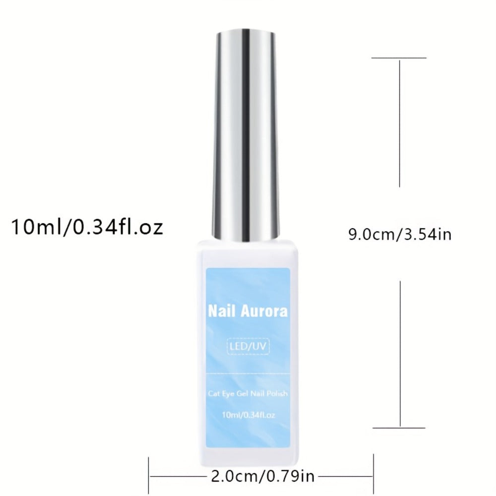 Light Blue Cat Eye Nail Gel, Iridescent Cat Eye Nail Gel, Holographic Magnetic Nail Polish Designed Specifically for Women And, Cat Eye Nail Polish