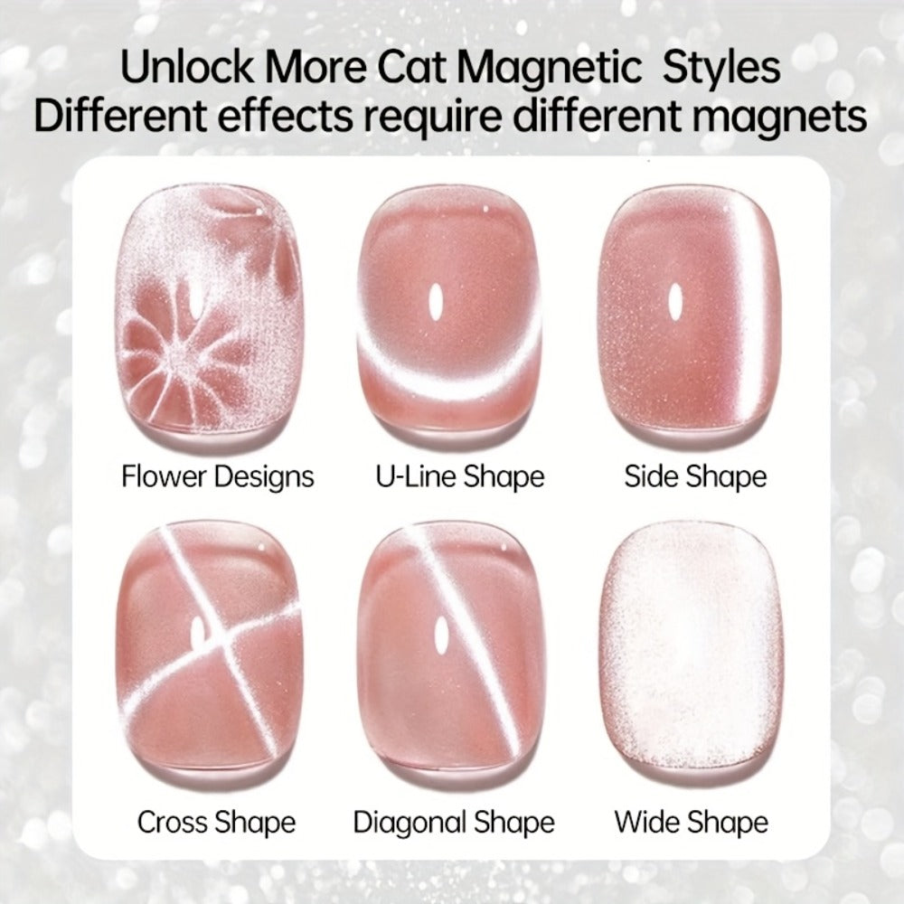 1 UR SUGAR Magnetic Gel Nail Polish - Quick-Dry Soak Off Cat Eye Magnetic Formula Suitable for /LED, Magnetic Stick Compatible Gel Polish - Professional & for Nail Art, Fall Winter Plum & Bordeaux Hues