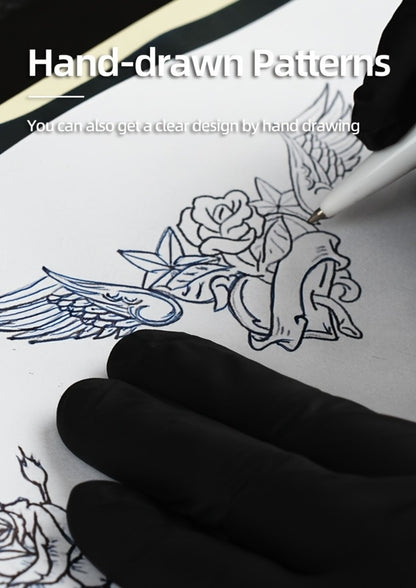 Tattoo Transfer Paper 100 Sheets 4-Layer Thermal Stencil — Professional Tattoo Stencil Paper for Drawing, Tracing & Transfer, Compatible with All Tattoo Machines