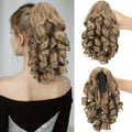 MERISIHAIR Women'S Clip-In Curly Wave Ponytail Wig with Dark Brown Synthetic Hair - Looking Hair Extension for Short Hair, Clip-On Ponytail for Daily Use, Parties, Weddings & Special Events (No Glue/) - Multi-Color