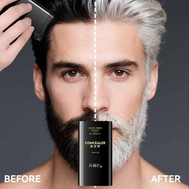 Waterproof & Sweatproof Hair Color Stick - Non-Clumping, Long-Lasting Concealer for Gray Hair Coverage with Natural Band Comb Design, Easy Application for a Even Applicatio