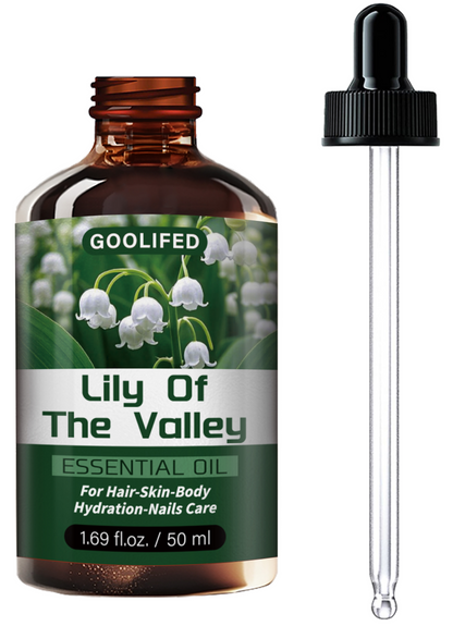 Essential Oil Lily of the Valley Moisturizing & Hydrating - Deep Conditioning Body Hair & Nail Oil No-Methanol Fresh Floral Scent for Dry Skin - Unisex Multipurpose Skin Care Oil 50ml 1.69fl oz