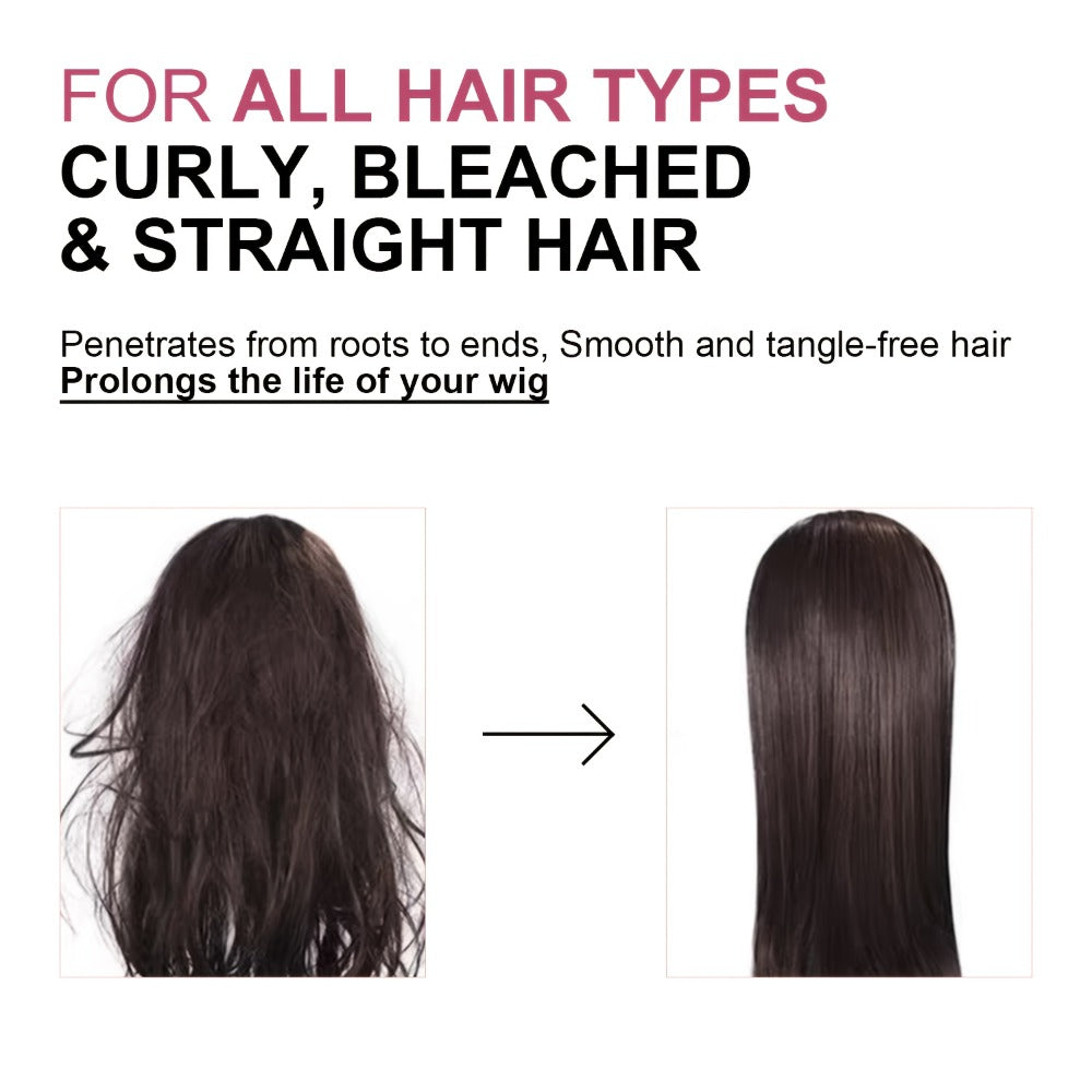 Wig Conditioner Spray with Argan Oil & Vitamin E - Sillkva Leave-In Moisturizing Care for Synthetic & Human Hair Wigs, Detangles, Reduces Frizz & Adds Shine