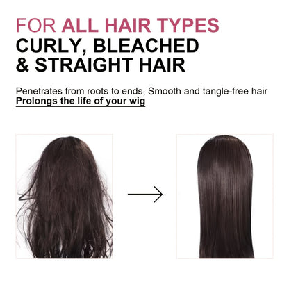Wig Conditioner Spray with Argan Oil & Vitamin E - Sillkva Leave-In Moisturizing Care for Synthetic & Human Hair Wigs, Detangles, Reduces Frizz & Adds Shine