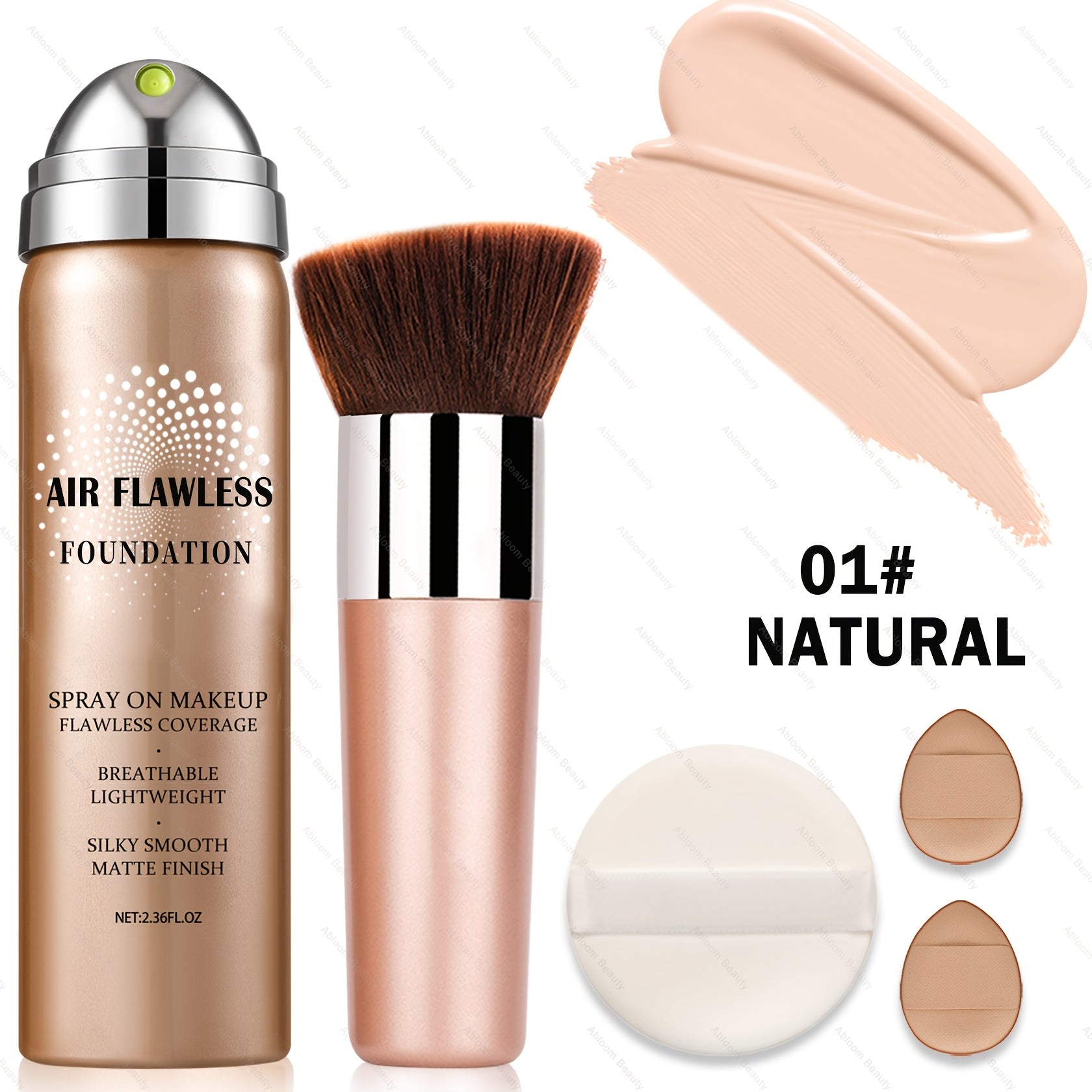 [Silky Mist Foundation] Magic Minerals Liquid Foundation Makeup Silky Mist Spray Foundation Makeup Flawless Setting Spray Foundation For Mature Skin-Natural
