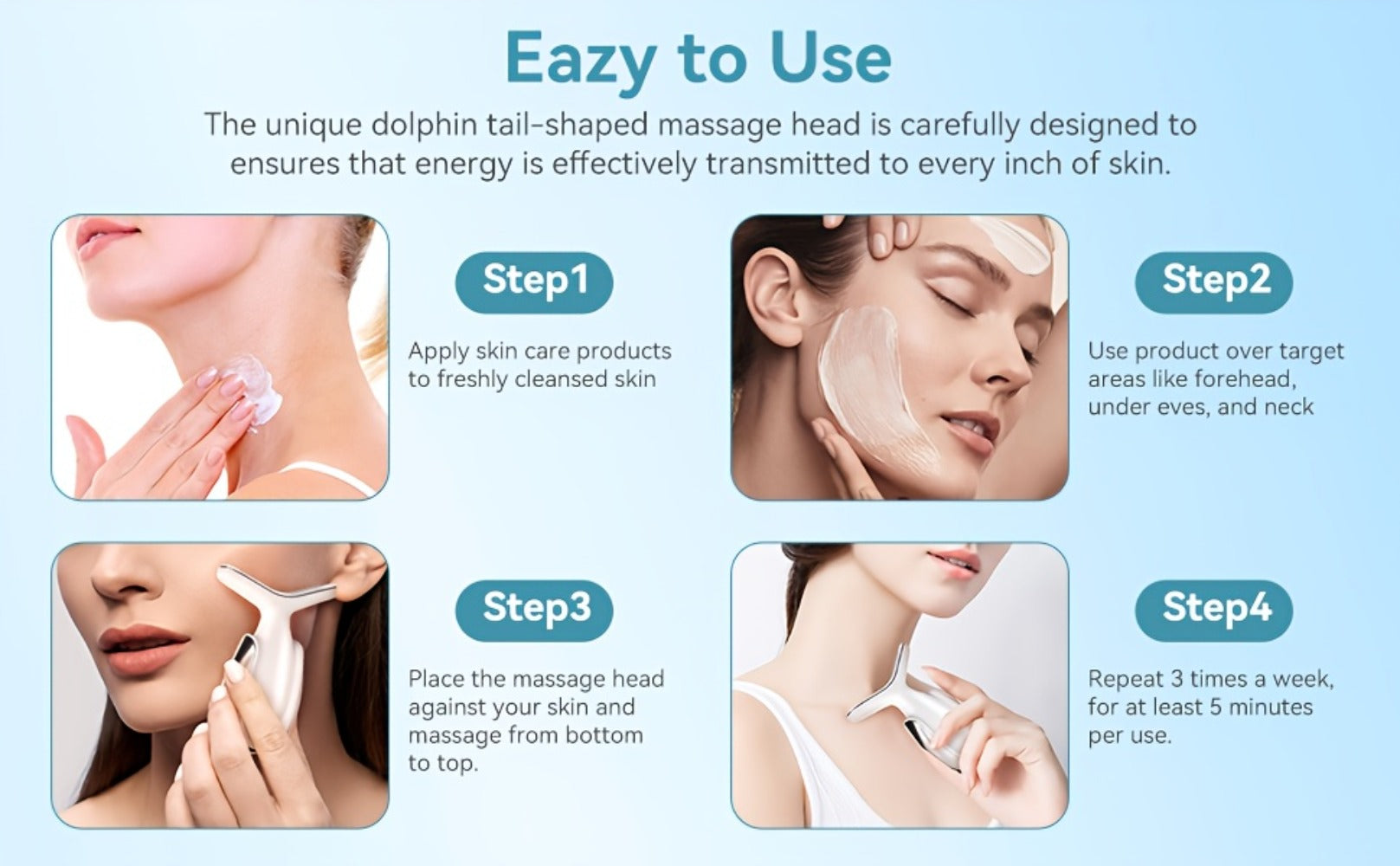 7-In-1 Multifunctional Neck And Facial Massager with LED Lights - Rechargeable, USB Charging, Lithium Battery Gift for Mom on Mother'S Day