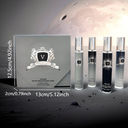 Cologne Gift Set for Men 4 Mini Fragrances - Long Lasting Unisex Perfume Spray Travel Portable Set, Father's Day Valentine's Day Birthday Gift for Him, Everyday Dating Scent 20ml x4